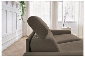 Brązowa rozkładana sofa 215 cm Monaco – Bobochic Paris