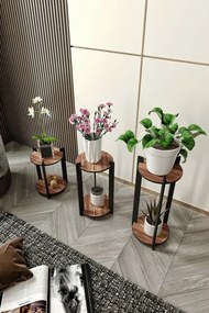 Stojak na kwiaty Flower Desk Round – orzech