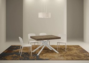 Stół rozkładany 120/224x90 cm Karida orzech nogi białe