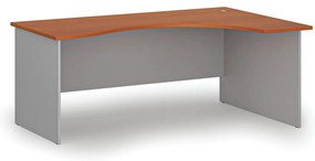 Ergonomiczne biurko PRIMO GRAY, 180x120 cm, prawe, szary/czereśnia