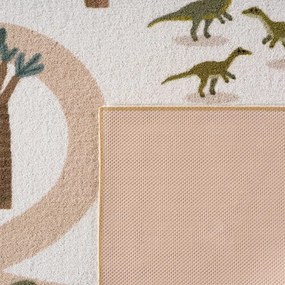 Dywan dziecięcy Coco Dinozaury kremowe 120 cm x 170 cm