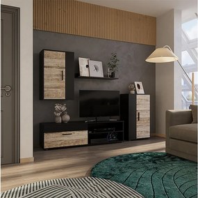 Szafka ścienna antracyt/beż 139.8x35.4x38.9 berno