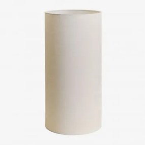 Arlina Abażur Do Lampy Z Tkaniny Distressed White & Ø30 Cm - ↑60 Cm - Sklum