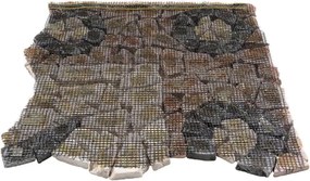 Mozaika marmurowa, motyw kwiatu, o wymiarach 90 x 90 cm.