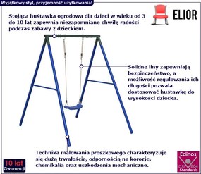 Huśtawka ogrodowa niebieska F0-R90