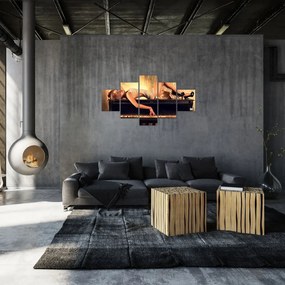 Obraz - Kobieta na fortepianie (125x70 cm)