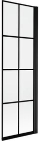 Mexen Mist parawan nawannowy 1-skrzydłowy prawy 60 x 150 cm, czarna kratka, czarny - 8A9-060-001-70-77-P