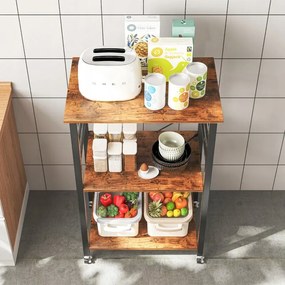 Szafka mobilna na kółkach rustykalna stolik śniadaniowy wózek kuchenny