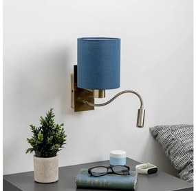 Brilagi - LED Kinkiet NUBILA 1xE27/25W/230V+ LED/3W mosiądz/ciemnoniebieski