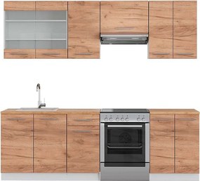 Aneks kuchenny gold power dąb/biały 240x60x81.6 fame-line