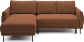 Narożnik BONO z funkcją spania Drewniane nóżki Eleganckie podłokietniki Głębokie siedzisko Lewa strona Barrel 54