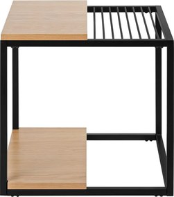Stolik pomocniczy w stylu loft z gazetownikiem Galler