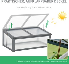 Outsunny Mini-szklarnia, mała szklarnia ogrodowa z płytami PC, Dobra przepuszczalność światła, 100D x 65S x 40W cm