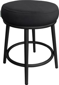 Taboret Ben tkanina Welur stelaż metalowy STOŁEK LOFT : Kolor Stelaża - Czarny , Kolor tkaniny - VELVET - MG19, Typ tkaniny - Velvet