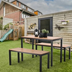 Zestaw mebli ogrodowych Garden brązowy, 3 szt.