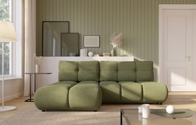 Masseno Narożnik CORSO z funkcją spania i pojemnikiem na pościel Narozniki L, Rozkładana sofa - Zielony, NOW OR NEVER 38