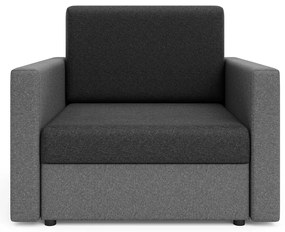 Sofa jednoosobowa amerykanka grafit + szary S9-F24