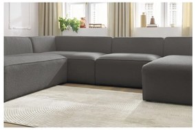 Ciemnoszary narożnik modułowy z materiału bouclé (lewostronny/w kształcie litery U) Megeve – Bobochic Paris