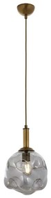 Lampa wisząca na lince CRUMPLED 1xE27/40W/230V brązowa/przydymiona