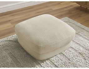 Beżowy podnóżek z materiału bouclé Leonore – Bobochic Paris