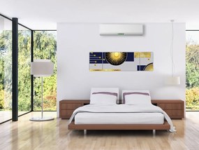 Obraz - Złote koła (170x50 cm)