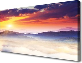 Obraz canvas Górski Szczyt w Blasku Słońca