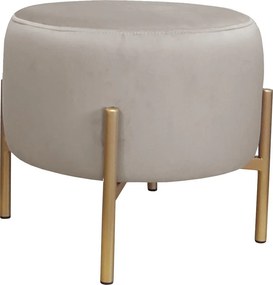 Pufa OLA loft ławka podnóżek metal : Kolor Stelaża - Złoty, Kolor tkaniny - VELVET - MG09, Typ tkaniny - Velvet