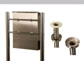 Skrzynka na listy stojąca ze stali nierdzewnej 120 cm