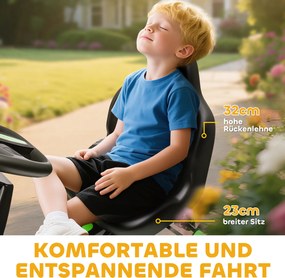 AIYAPLAY Gokart z pedałami, samochodzik na pedały dla dzieci z hamulcem, antypoślizgowe koła, metalowa rama, 3-6 lat, zielony | Aosom PL