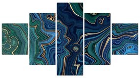 Obraz - Zielono - niebieski marmur (125x70 cm)