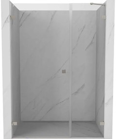 Mexen Lunar-B drzwi prysznicowe uchylne lewe 110 cm, transparent, nikiel szczotkowany - 832S-110-050-97-00-L