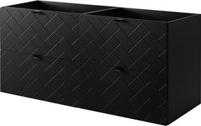 Meble łazienkowe, Czarny Mat, 120 x 57 x 46 cm, uchwyty czarne