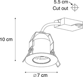 Inteligentny reflektor wnękowy czarny w komplecie z żarówką WiFi G95 - Insight