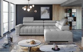 Narożnik CAMPO L z elektryczną regulacją siedziska Prawostronny w tkaninie MEMPHIS 16 WERSAL