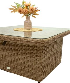 Zestaw rattanowy MALIBU dla 7 osób (beżowo-brązowy)