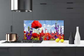 Dekor Szklany do Kuchni Wyrafinowany Bukiet Ścienny