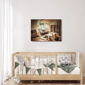 Obraz na szkle - stół podróżny (70x50 cm)