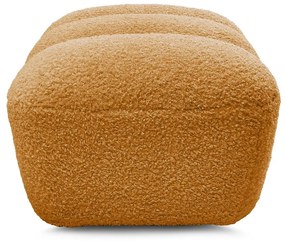Musztardowy podnóżek z materiału bouclé Hippolyte – Bobochic Paris