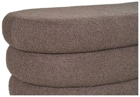 Brązowa ławka z materiału bouclé Dartford – House Nordic