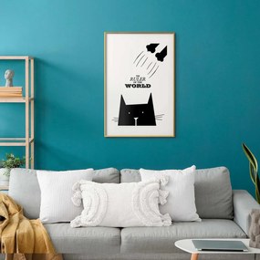 Plakat Król świata 40x60 cm z ramą złotą z marginesem ARTGEIST B