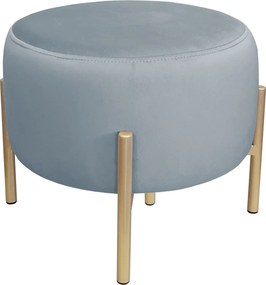 Pufa OLA loft ławka podnóżek metal : Kolor Stelaża - Złoty, Kolor tkaniny - VELVET - BL06, Typ tkaniny - Velvet