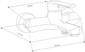 Mexen Sabre R05 bateria wannowa z zestawem prysznicowym, czarna - 7213R05-70