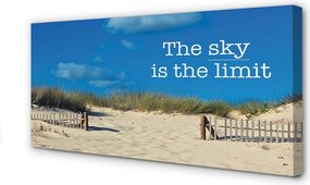 Obraz canvas na ścianę Napis na Piaszczystej Plaży