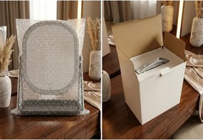 Lusterko Do Makijażu PREMIUM METALOWE Kosmetyczne PODŚWIETLANE LED | VOLAN