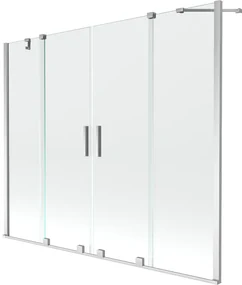 Mexen Velar Duo parawan nawannowy 2-skrzydłowy rozsuwany 200 x 150 cm, transparent, chrom - 896-200-000-02-01