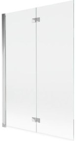 Mexen Mist parawan nawannowy 2-skrzydłowy lewy 120 x 150 cm, transparent, chrom - 8A9-120-002-01-00-L
