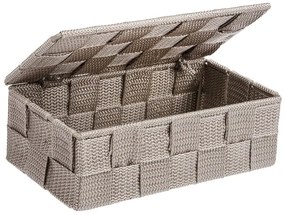 Brązowobeżowy organizer łazienkowy Wenko Adria Mini With Lid