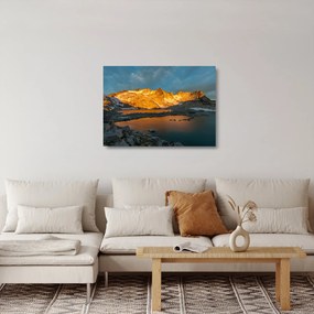 Obraz na szkle krajobrazu wysokogórskiego (70x50 cm)
