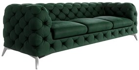 Ciemnozielona aksamitna sofa 243 cm Chelsea – Ropez