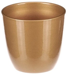 Osłonka ceramiczna na kwiaty Terakota, śr. 25 cm, złoty
